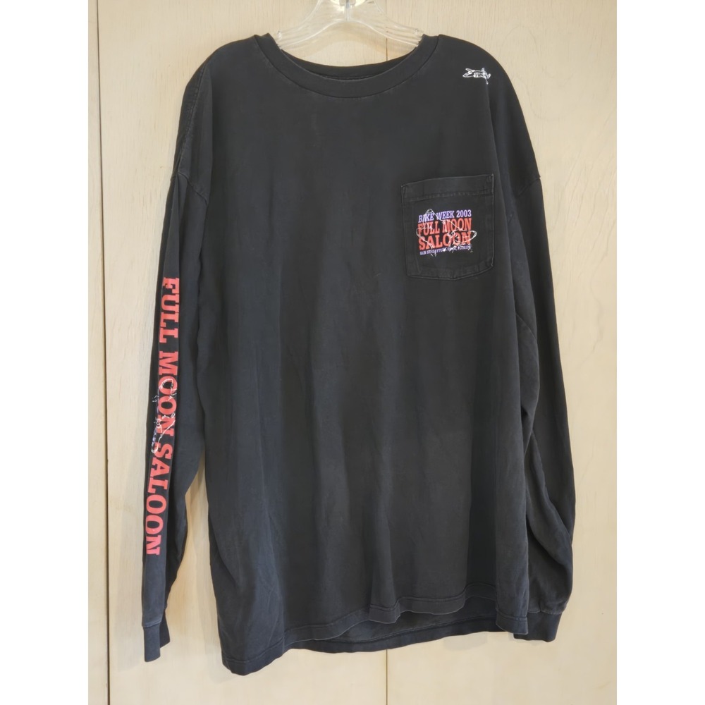 Vintage 2003 Full Moon Saloon Daytona Bike Week Shirt 2XL USA Long Sleeve